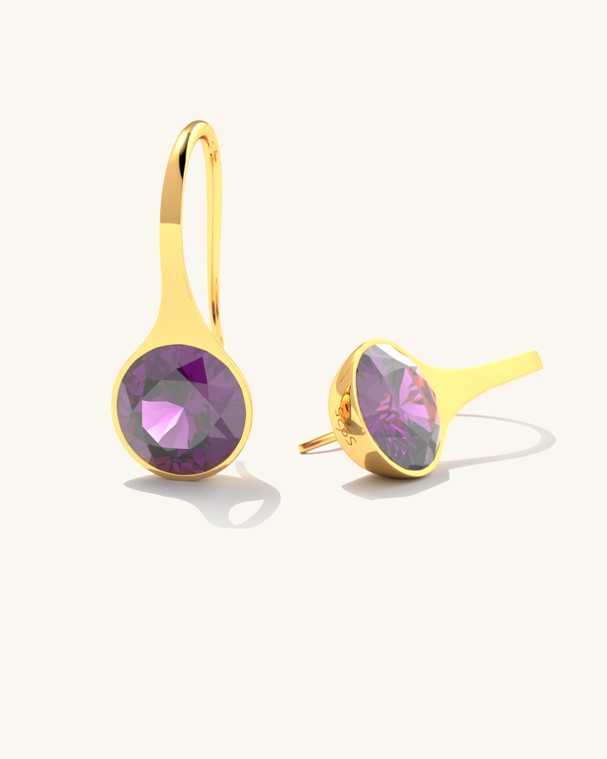 LILAC GEMSTONE EARRINGS – Wodal